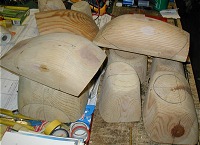 Positiv-Formen aus Holz